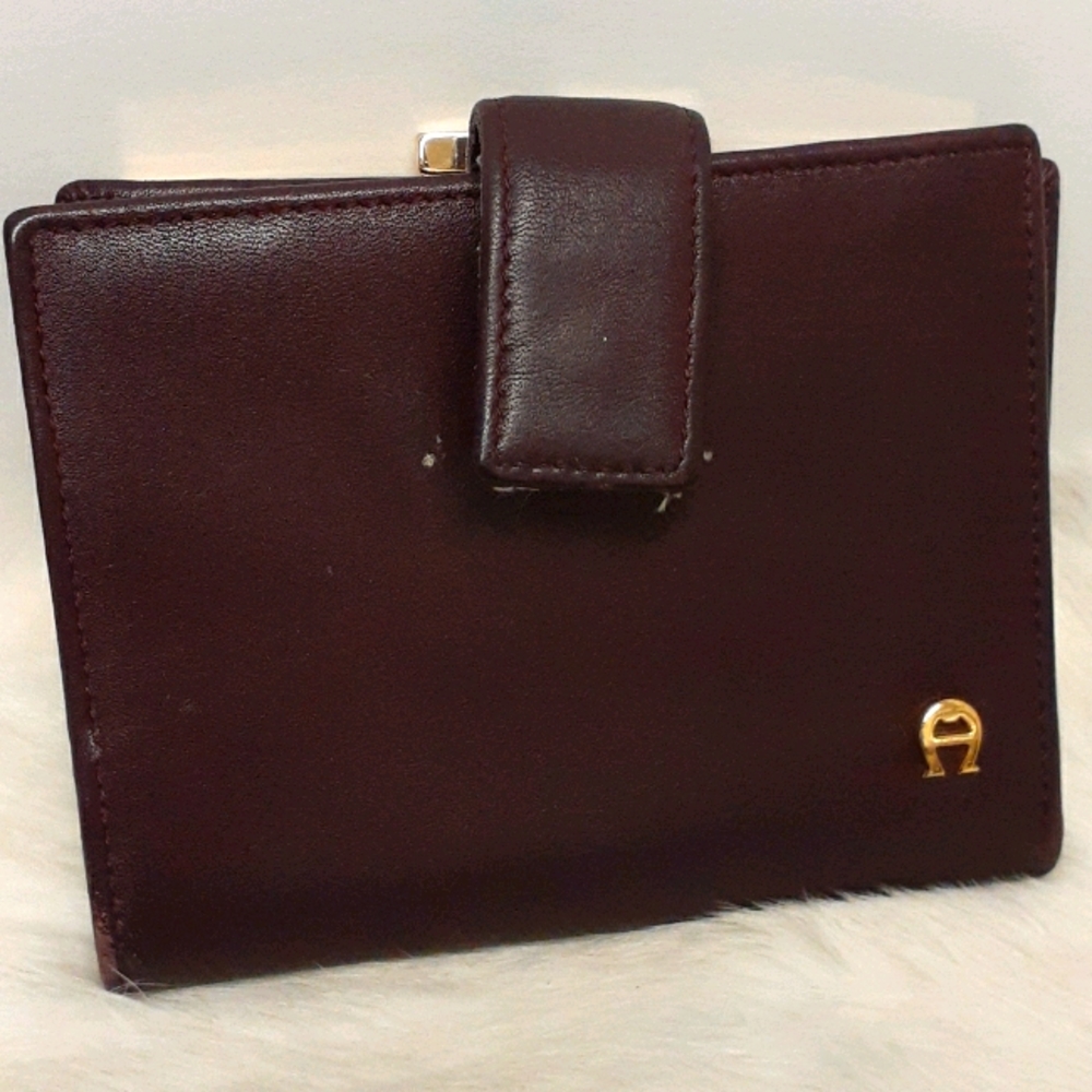 Genuine Dark Mahogany Brown Leather Wallet